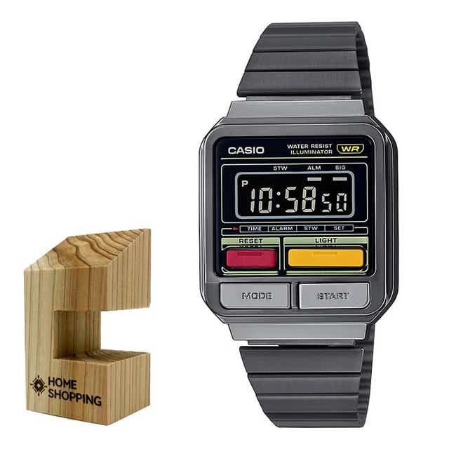 木製時計スタンド付）カシオ CASIO 腕時計 A120WEGG-1BJF スタンダード