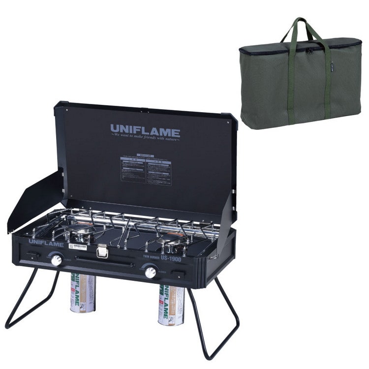 収納ケースセット) ユニフレーム ツインバーナー US-1900 ブラック LTD ＆ 収納ケース (610350＆610411) UNIFLAME（ラッピング不可）:  ホームショッピング｜JRE MALL