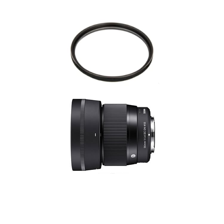 レンズ保護フィルター付！】【レンズ】シグマ 56mm F1.4 DC DN（C