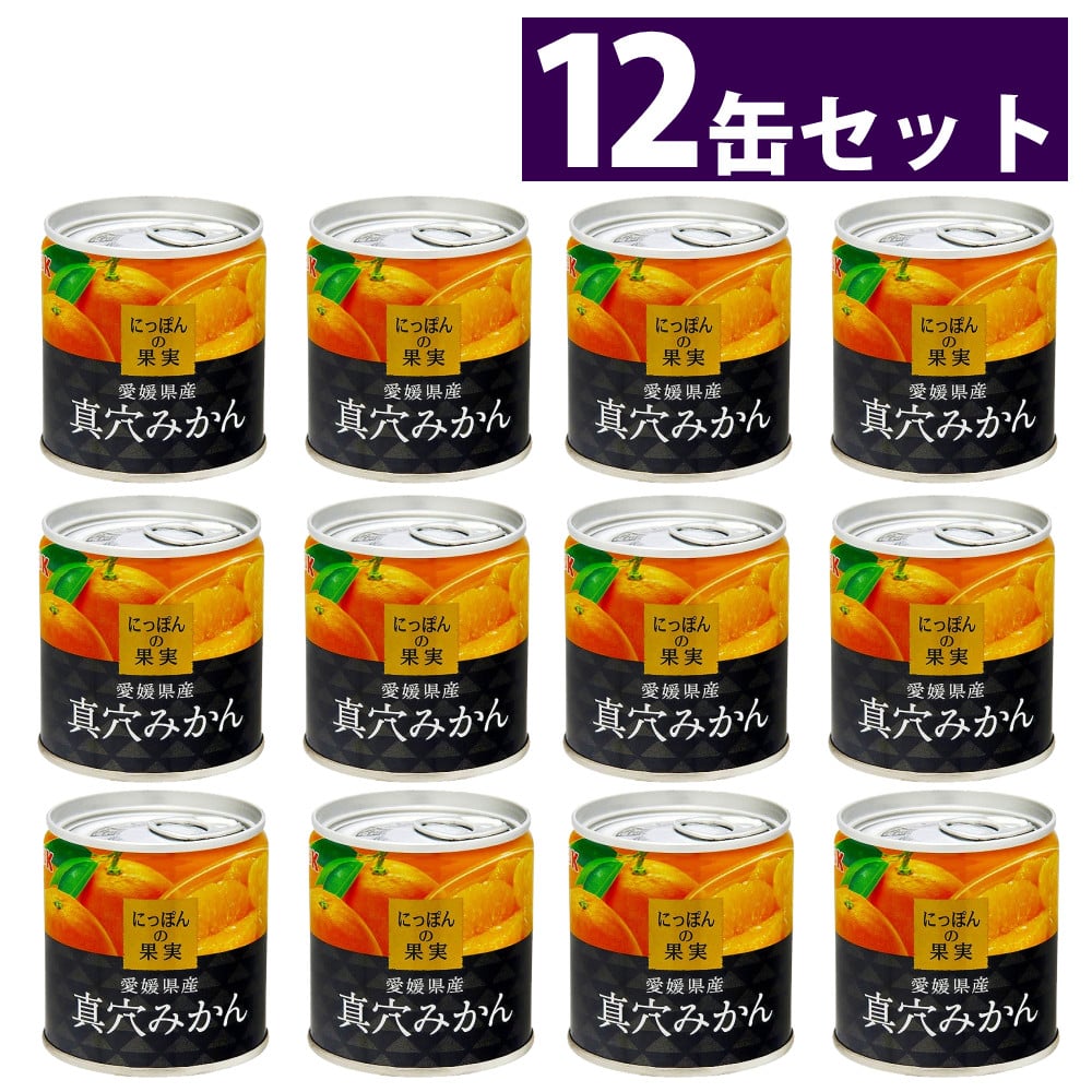 国分 にっぽんの果実 愛媛県産 真穴みかん 12缶 まとめ売りセット 賞味