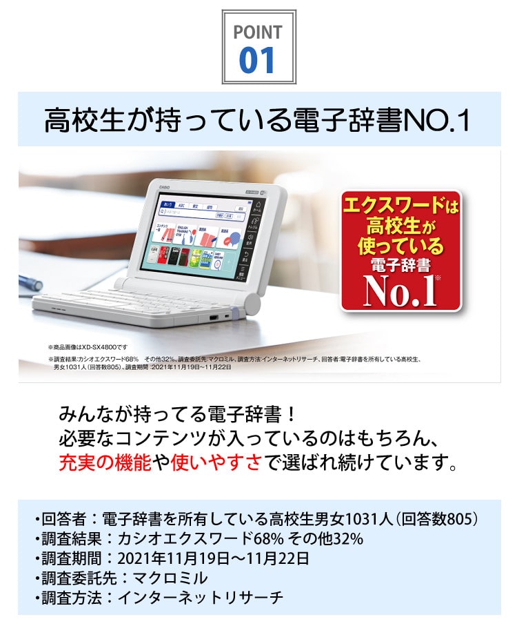 カシオ 電子辞書セット 高校進学校モデル XD-SX4920＆ケース (オフ