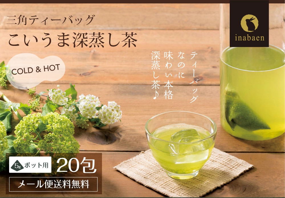 水出し緑茶 冷茶 深蒸し茶 こいうま深蒸し茶 ポット用20包 メール便