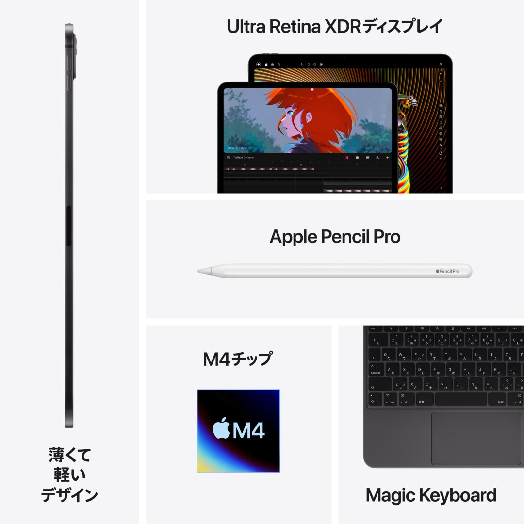 11インチiPad Pro Wi-Fi + Cellularモデル 256GB（標準ガラス搭載 ...